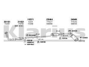 KLARIUS 330384E išmetimo sistema 
 Išmetimo sistema -> Išmetimo sistema, visa
