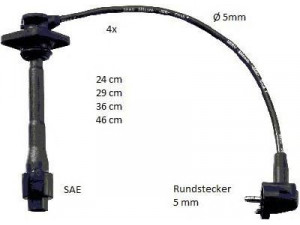 BERU ZEF1646 uždegimo laido komplektas 
 Kibirkšties / kaitinamasis uždegimas -> Uždegimo laidai/jungtys
90919-22395