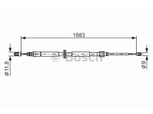 BOSCH 1 987 482 302 trosas, stovėjimo stabdys 
 Stabdžių sistema -> Valdymo svirtys/trosai
36 40 000 01R