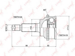 LYNXauto CO-3771A jungčių komplektas, kardaninis velenas
FA30-22-510A, FA30-22-510B, FS18-22-510