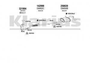 KLARIUS 391755E išmetimo sistema 
 Išmetimo sistema -> Išmetimo sistema, visa