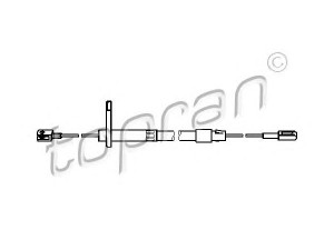 TOPRAN 401 275 trosas, stovėjimo stabdys 
 Stabdžių sistema -> Valdymo svirtys/trosai
210 420 11 85, 210 420 15 85