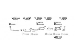 VENEPORTE 900124 išmetimo sistema 
 Išmetimo sistema -> Išmetimo sistema, visa