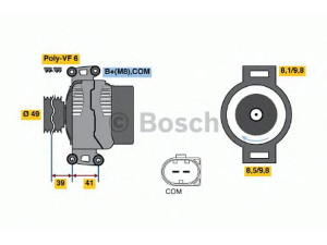 BOSCH 0 121 715 012 kintamosios srovės generatorius 
 Elektros įranga -> Kint. sr. generatorius/dalys -> Kintamosios srovės generatorius
12 31 7 550 968, 12 31 7 551 256