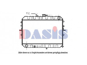 AKS DASIS 111140N radiatorius, variklio aušinimas 
 Aušinimo sistema -> Radiatorius/alyvos aušintuvas -> Radiatorius/dalys
F85015200A