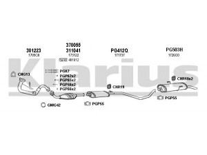 KLARIUS 630321U išmetimo sistema 
 Išmetimo sistema -> Išmetimo sistema, visa