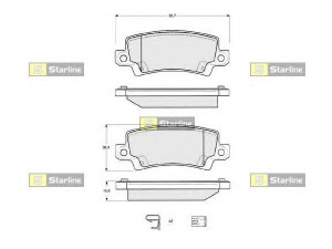 STARLINE BD S327 stabdžių trinkelių rinkinys, diskinis stabdys 
 Techninės priežiūros dalys -> Papildomas remontas
04466-02020, 04466-02070, 04466-02160