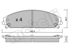 METELLI 22-0717-0 stabdžių trinkelių rinkinys, diskinis stabdys 
 Techninės priežiūros dalys -> Papildomas remontas
05137666AA, 05142558AA, 05142558AB