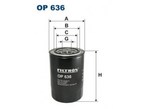 FILTRON OP636 alyvos filtras 
 Techninės priežiūros dalys -> Techninės priežiūros intervalai
MD215002, ME 013307V, ME013307