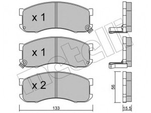 METELLI 22-0394-0 stabdžių trinkelių rinkinys, diskinis stabdys 
 Techninės priežiūros dalys -> Papildomas remontas