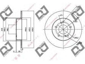 DJ PARTS BD1113 stabdžių diskas 
 Stabdžių sistema -> Diskinis stabdys -> Stabdžių diskas
4223051200, 43206-2Y503, 43206-31U10
