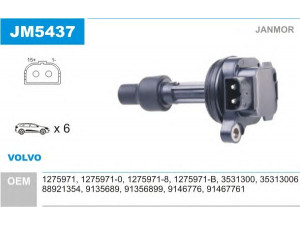 JANMOR JM5437 ritė, uždegimas 
 Kibirkšties / kaitinamasis uždegimas -> Uždegimo ritė
12473, 1275971, 1275971-0, 1275971-8