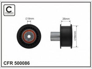 CAFFARO 500086 kreipiantysis skriemulys, paskirstymo diržas 
 Diržinė pavara -> Paskirstymo diržas/komplektas -> Laisvasis/kreipiamasis skriemulys
036 109 244 G, 036 109 244, 036 109 244 G