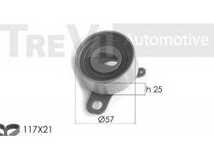 TREVI AUTOMOTIVE KD1140 paskirstymo diržo komplektas 
 Techninės priežiūros dalys -> Papildomas remontas