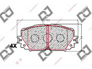 DJ PARTS BP1610 stabdžių trinkelių rinkinys, diskinis stabdys 
 Techninės priežiūros dalys -> Papildomas remontas
04465-52240, 0446552240