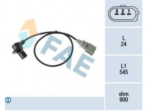 FAE 79411 jutiklis, alkūninio veleno impulsas 
 Elektros įranga -> Jutikliai
077 905 381 F, 077 905 381 F, 318349