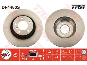 TRW DF4460S stabdžių diskas 
 Dviratė transporto priemonės -> Stabdžių sistema -> Stabdžių diskai / priedai
34116764645, 34116854999