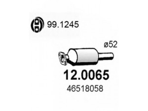 ASSO 12.0065 katalizatoriaus keitiklis 
 Išmetimo sistema -> Katalizatoriaus keitiklis
46518058, 46554044, 46764418, 60670263