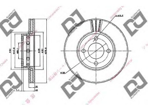 DJ PARTS BD1927 stabdžių diskas 
 Stabdžių sistema -> Diskinis stabdys -> Stabdžių diskas
895 615 301 B, 895615301B, 8A0 615 301 C