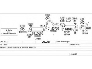 MTS C390225008867 išmetimo sistema 
 Išmetimo sistema -> Išmetimo sistema, visa