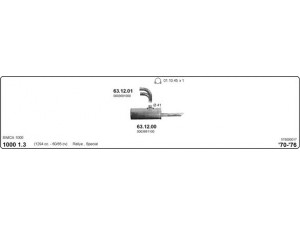 IMASAF 578000017 išmetimo sistema 
 Išmetimo sistema -> Išmetimo sistema, visa