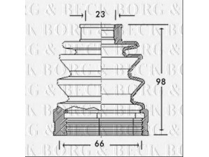 BORG & BECK BCB2617 gofruotoji membrana, kardaninis velenas 
 Ratų pavara -> Gofruotoji membrana
