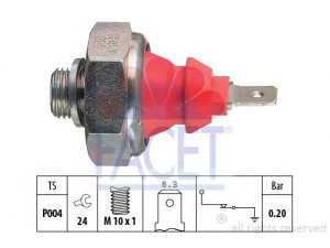 FACET 7.0072 alyvos slėgio jungiklis 
 Variklis -> Variklio elektra
911 606 230 00, 911 613 571 01