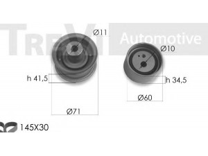 TREVI AUTOMOTIVE KD1443 paskirstymo diržo komplektas 
 Techninės priežiūros dalys -> Papildomas remontas