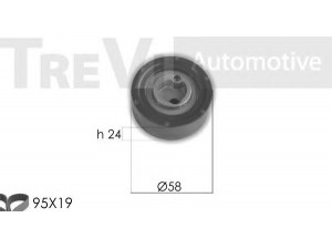TREVI AUTOMOTIVE KD1440 paskirstymo diržo komplektas 
 Techninės priežiūros dalys -> Papildomas remontas