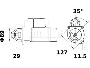 MAHLE ORIGINAL MS 310 starteris
TJG 911 023 B, 9 0572 01 0 0079