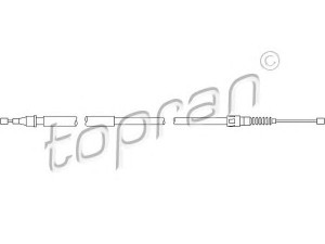 TOPRAN 206 501 trosas, stovėjimo stabdys 
 Stabdžių sistema -> Valdymo svirtys/trosai
05 22 448, 5 22 448, 90576453