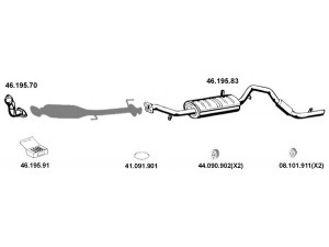 EBERSPÄCHER 462025 išmetimo sistema 
 Išmetimo sistema -> Išmetimo sistema, visa