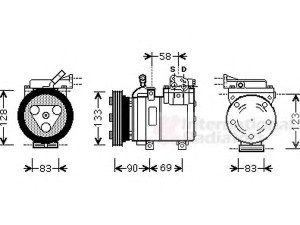 VAN WEZEL 8200K250 kompresorius, oro kondicionierius 
 Oro kondicionavimas -> Kompresorius/dalys
97701-4A450, 977014A450