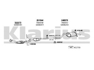 KLARIUS 721060E išmetimo sistema 
 Išmetimo sistema -> Išmetimo sistema, visa