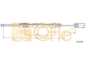 COFLE 11.6765 trosas, stovėjimo stabdys 
 Stabdžių sistema -> Valdymo svirtys/trosai
6025105919