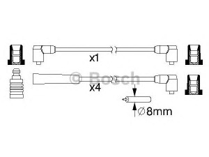 BOSCH 0 986 357 116 uždegimo laido komplektas 
 Kibirkšties / kaitinamasis uždegimas -> Uždegimo laidai/jungtys