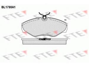 FTE BL1780A1 stabdžių trinkelių rinkinys, diskinis stabdys 
 Techninės priežiūros dalys -> Papildomas remontas
41060-00QAE, 77 01 054 771, 4414021