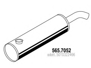 ASSO 565.7052 vidurinis / galinis duslintuvas
5010322466
