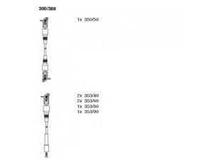 BREMI 300/388 uždegimo laido komplektas 
 Kibirkšties / kaitinamasis uždegimas -> Uždegimo laidai/jungtys
1612508, 90350564
