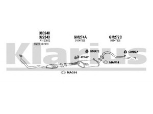 KLARIUS 391003U išmetimo sistema 
 Išmetimo sistema -> Išmetimo sistema, visa
