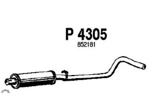 FENNO P4305 vidurinis duslintuvas 
 Išmetimo sistema -> Duslintuvas
852029, 852181
