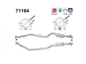AS 71164 katalizatoriaus keitiklis 
 Išmetimo sistema -> Katalizatoriaus keitiklis
2104904219