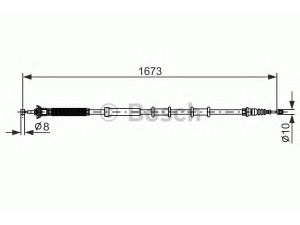 BOSCH 1 987 477 977 trosas, stovėjimo stabdys 
 Stabdžių sistema -> Valdymo svirtys/trosai
55700927