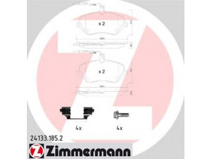 ZIMMERMANN 24133.185.2 stabdžių trinkelių rinkinys, diskinis stabdys 
 Techninės priežiūros dalys -> Papildomas remontas
425278, 425294, 425336, 425337