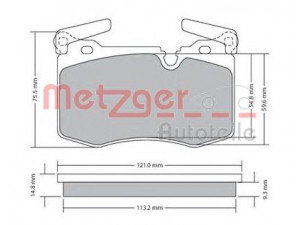 METZGER 1170483 stabdžių trinkelių rinkinys, diskinis stabdys 
 Techninės priežiūros dalys -> Papildomas remontas
3411 6 789 157