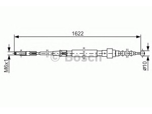 BOSCH 1 987 477 167 trosas, stovėjimo stabdys 
 Stabdžių sistema -> Valdymo svirtys/trosai
191 609 721 F, 1L0 609 721 A, 1L0 609 721 B
