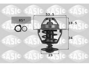 SASIC 3306029 termostatas, aušinimo skystis 
 Aušinimo sistema -> Termostatas/tarpiklis -> Thermostat
2550027000, 2550027000