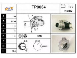 SNRA TP9034 starteris