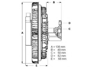 BERU LK078 sankaba, radiatoriaus ventiliatorius
16210-38050