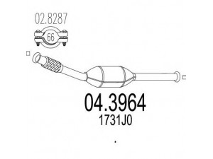 MTS 04.3964 katalizatoriaus keitiklis 
 Išmetimo sistema -> Katalizatoriaus keitiklis
1731J0